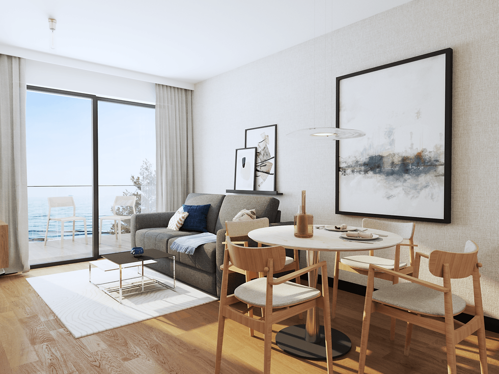 Some apartments will feature beach and sea view.