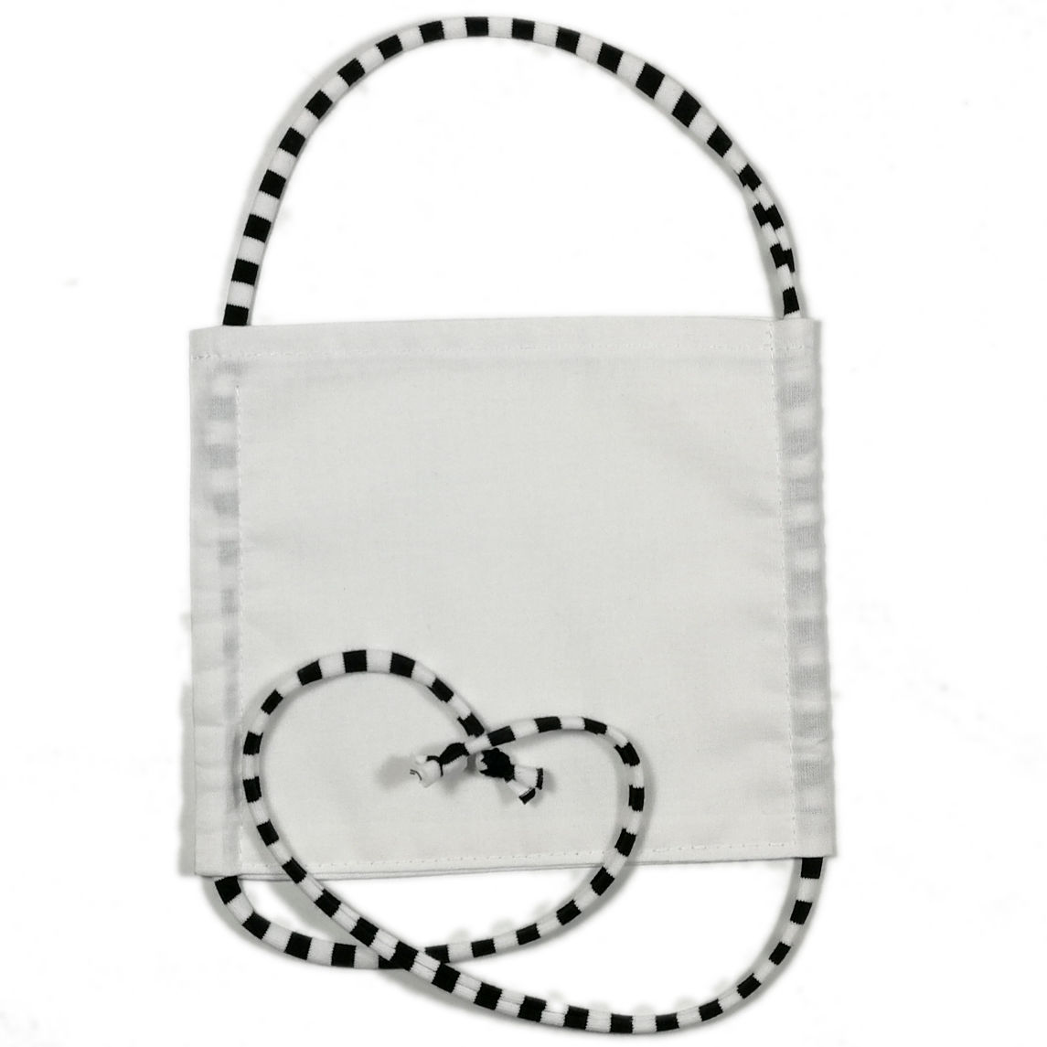 Uni weiß mit schwarz-weißem Bändel | Teens und Erwachsene