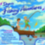 Dayna's Fishing Adventures board game box showing two children fishing off a dock, ages 3-7