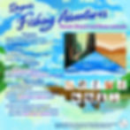 Back of the Dayna's Fishing Adventures box showing the game board and oral language activity icons