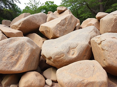 Random sandstone boulders.