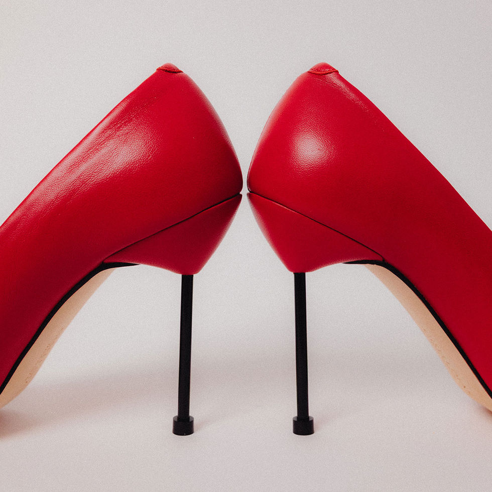 black and red high heels