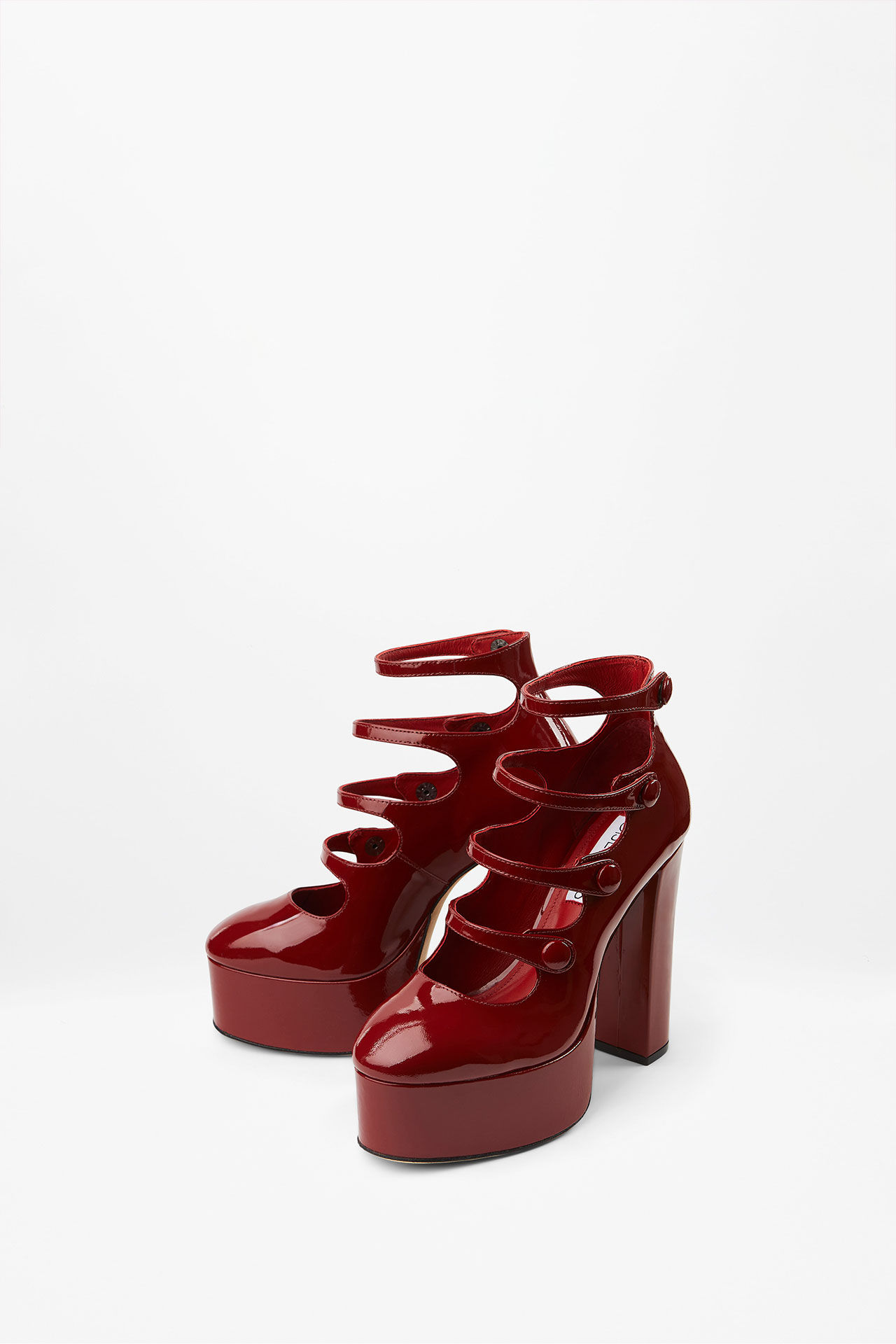 comfortable red platform shoes