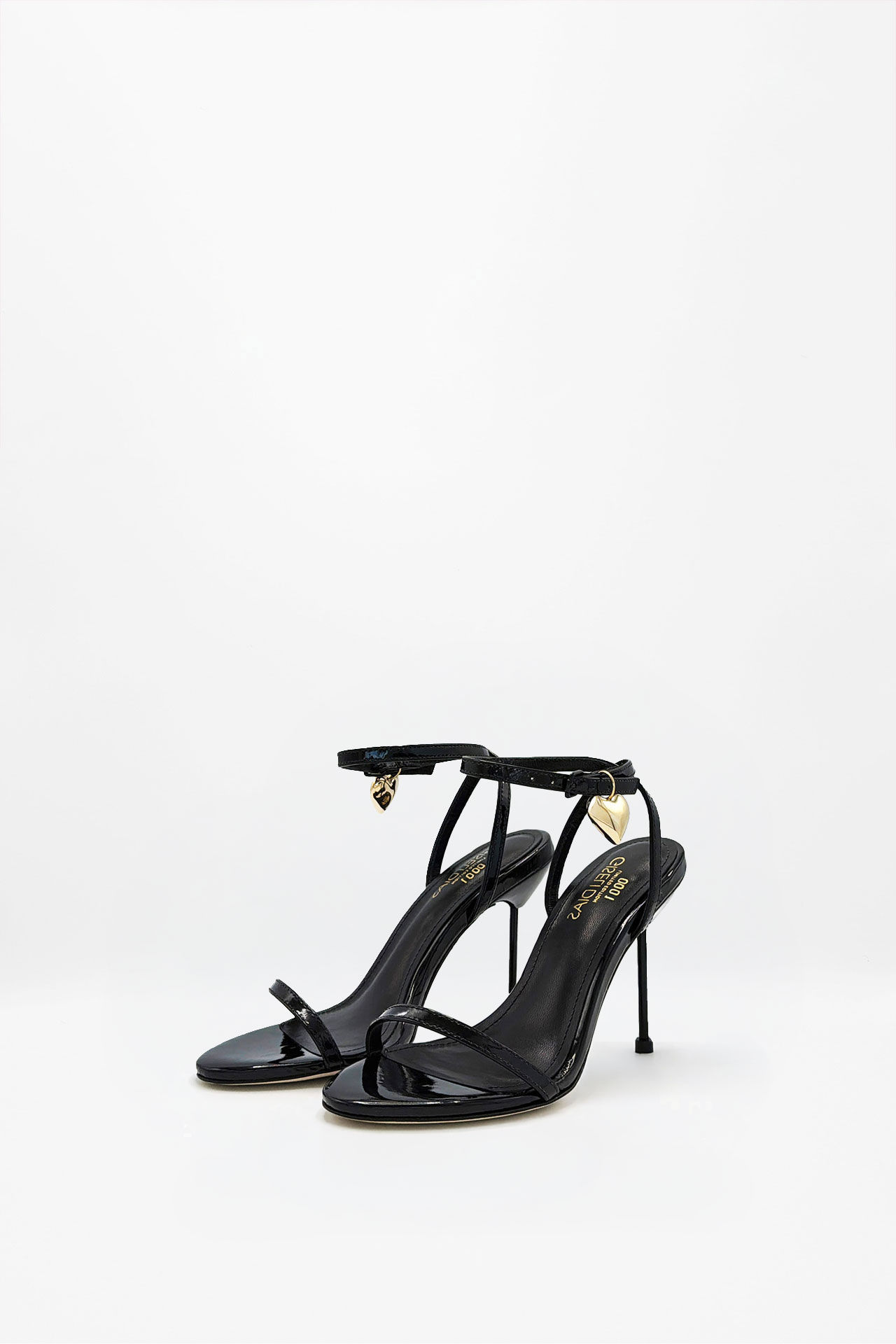 comfortable black designer heels shoes