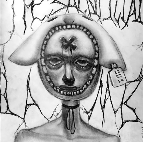 Pencil art by Trinity Cason Sacrificial Lamb