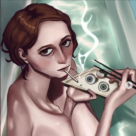 Digital art Trinity Cason sushi