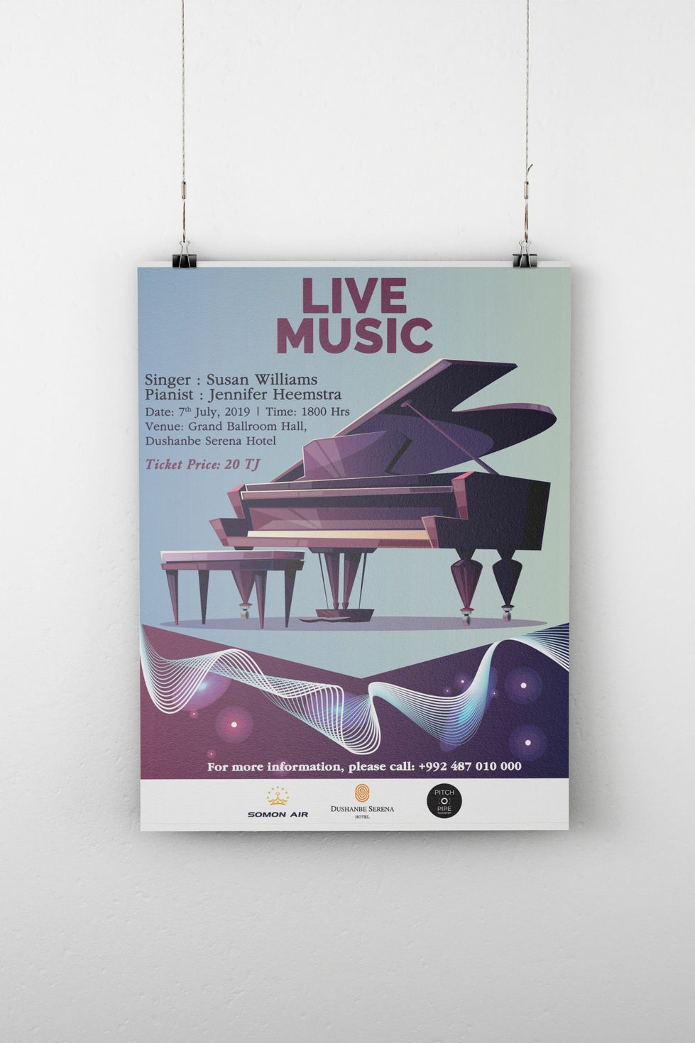 Dushanbe Serena Concert Poster