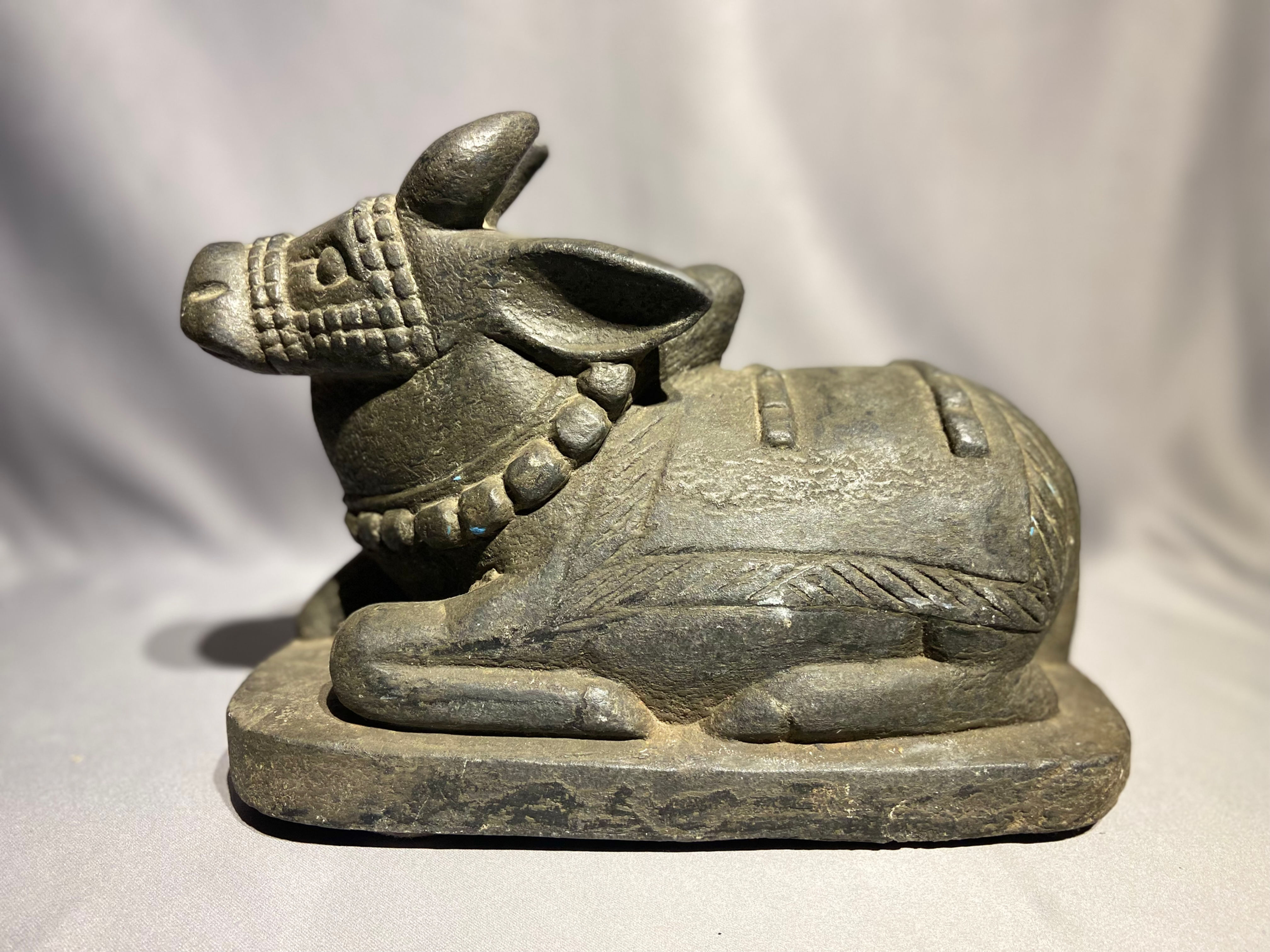 Black Stone old temple Nandi - Tamil Nadu India