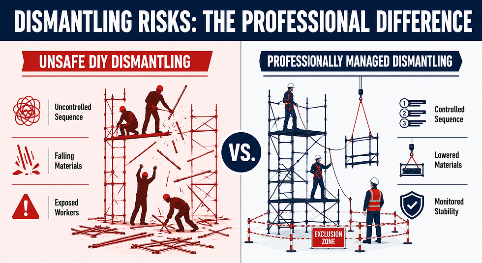 Unsafe vs. Professional Comparison Graphic