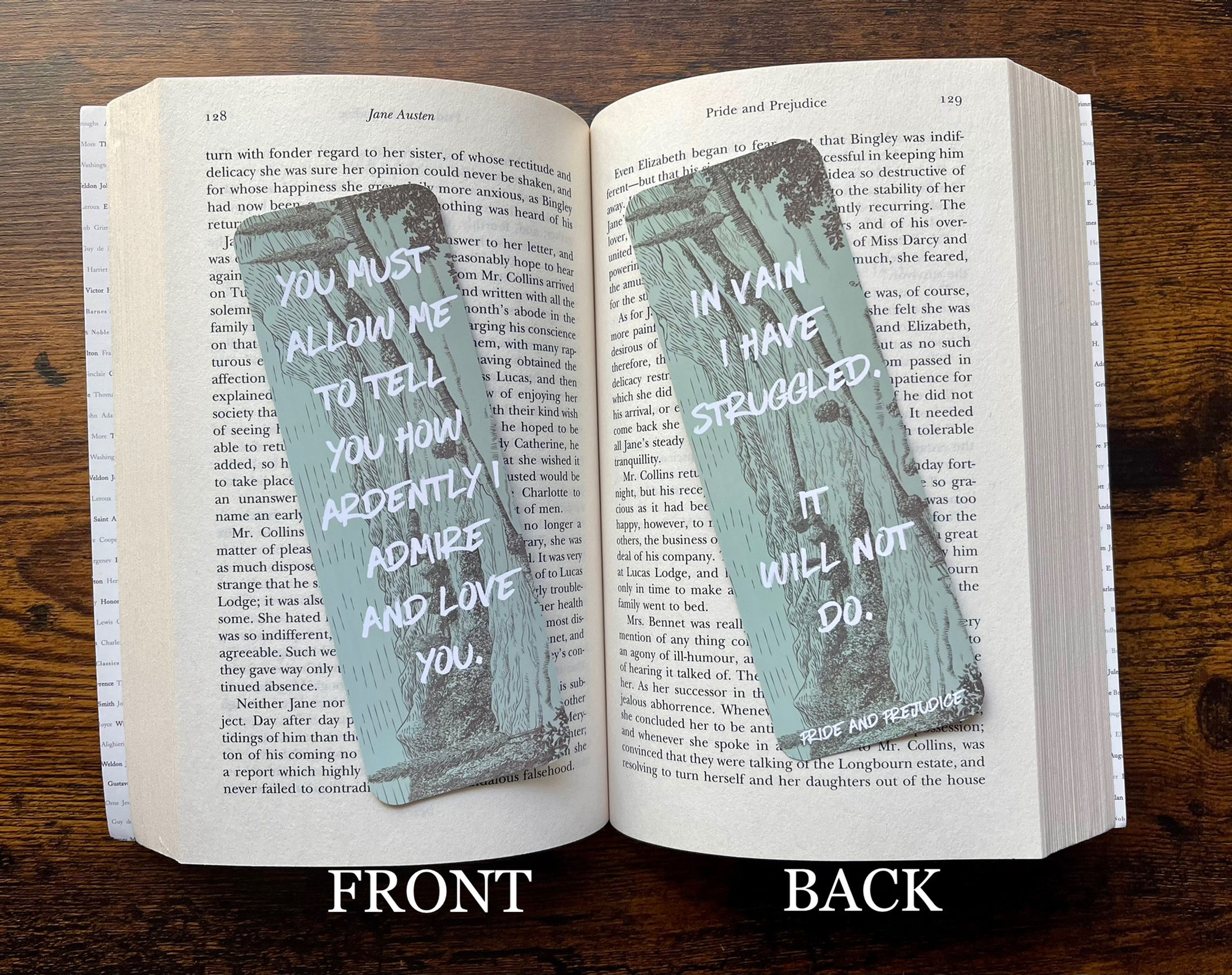 Pride and Prejudice Literary Bookmark