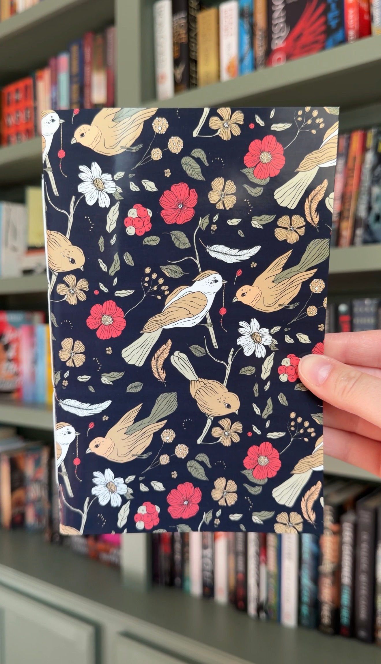 Dark Floral Hand Bound Notebook Inserts