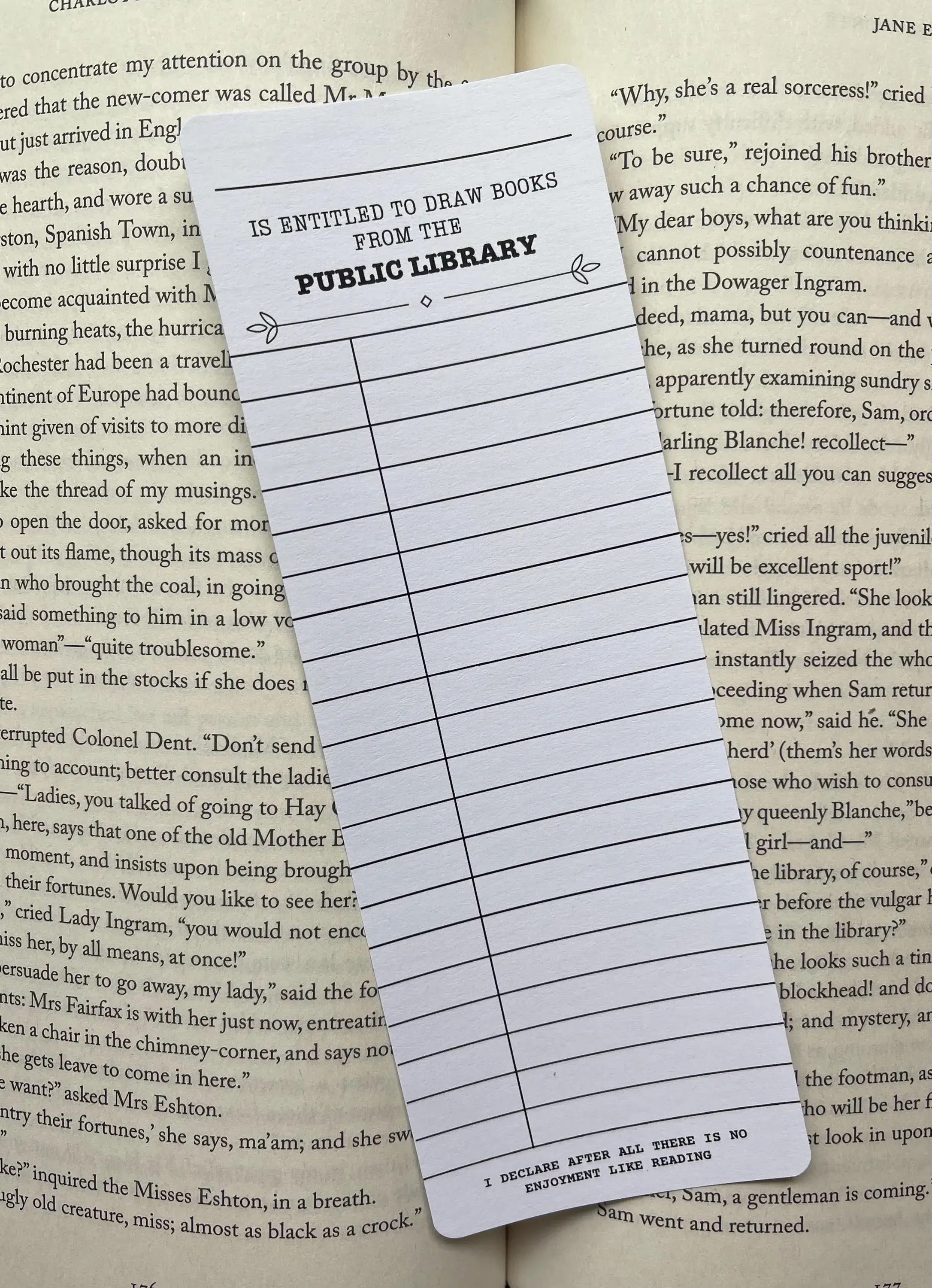 Personalized Library Card Bookmark
