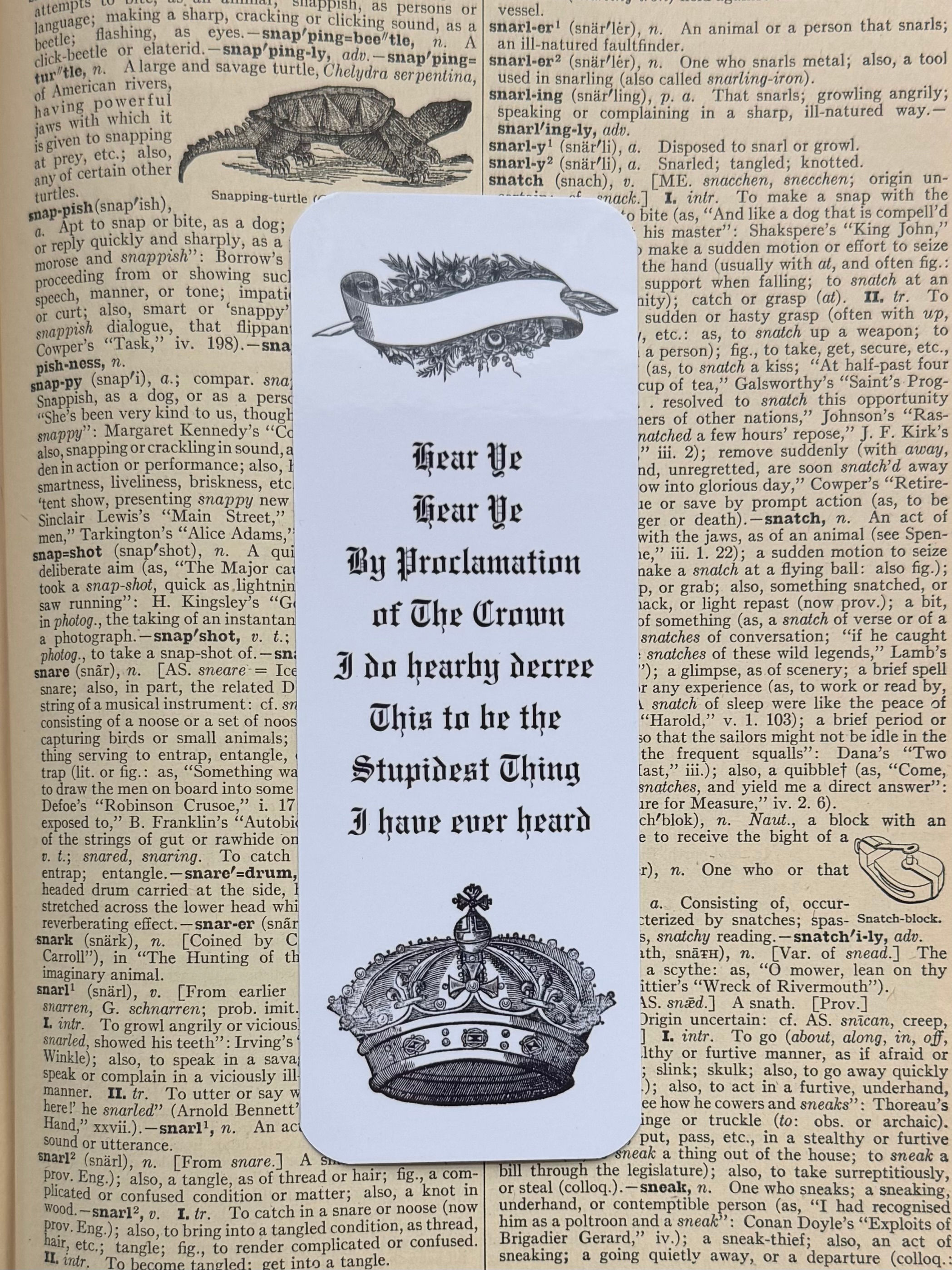 Snarky Victorian Bookmarks