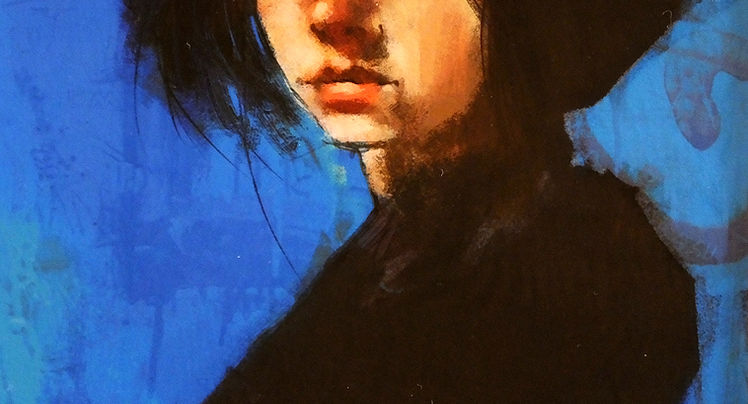 BLUE PAINTING BY DEREK JONES