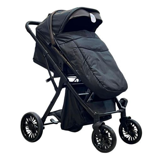 Bebelove Poussette bébé landau très solide marque bebelove-Couleur Noir-