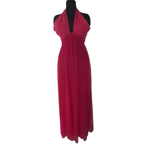 Miniature : Robe de soirée longue de couleur rose