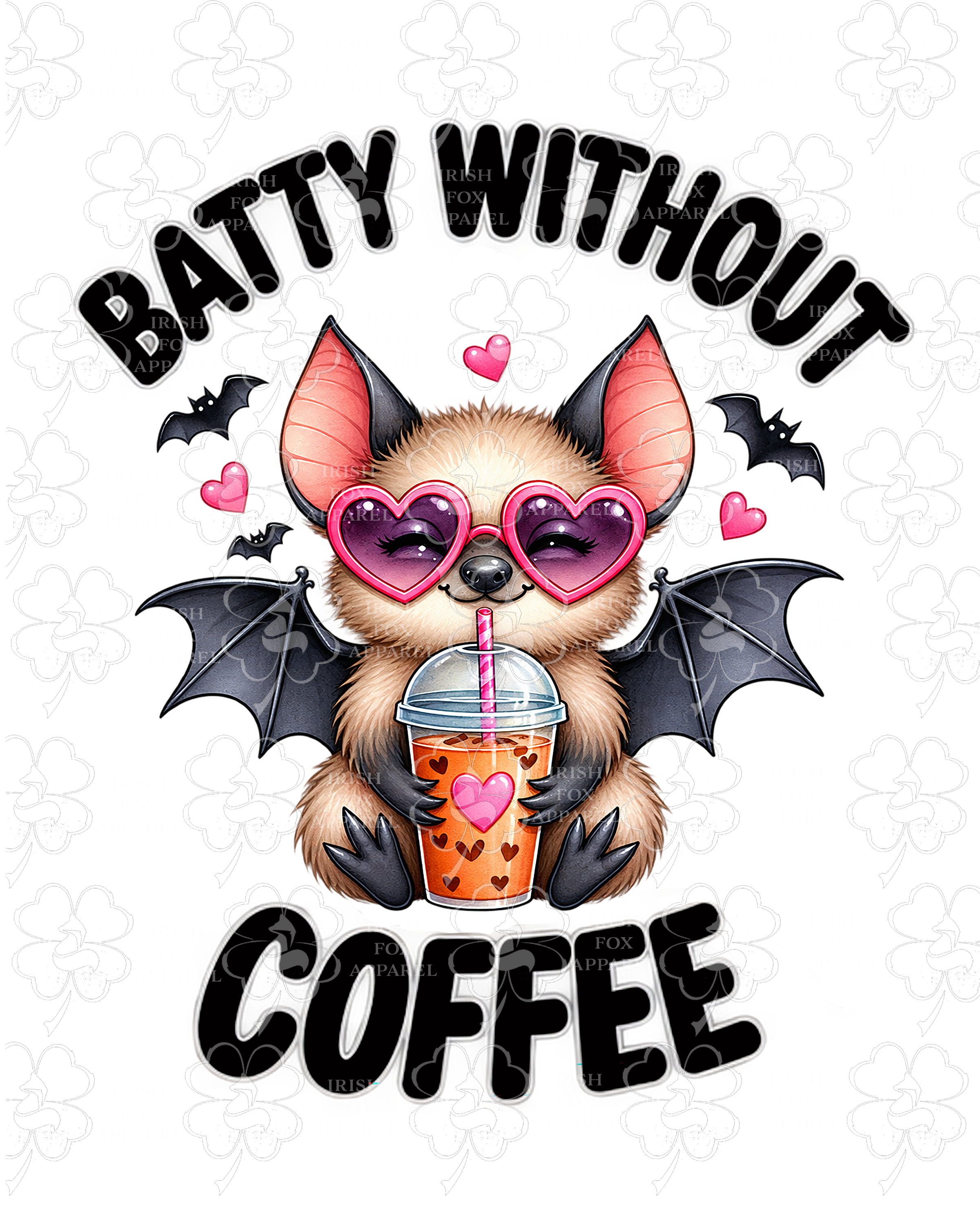 "Batty without Coffee" PNG File Digital Download