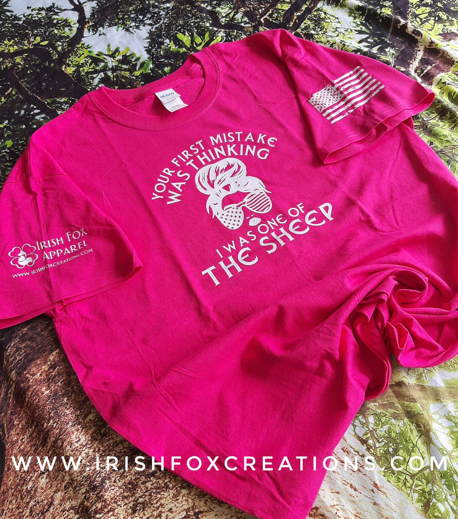 "Your First Mistake" Pink T-Shirt- SIZE LARGE