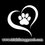 Thumbnail: Paw Print Heart 5" Decal