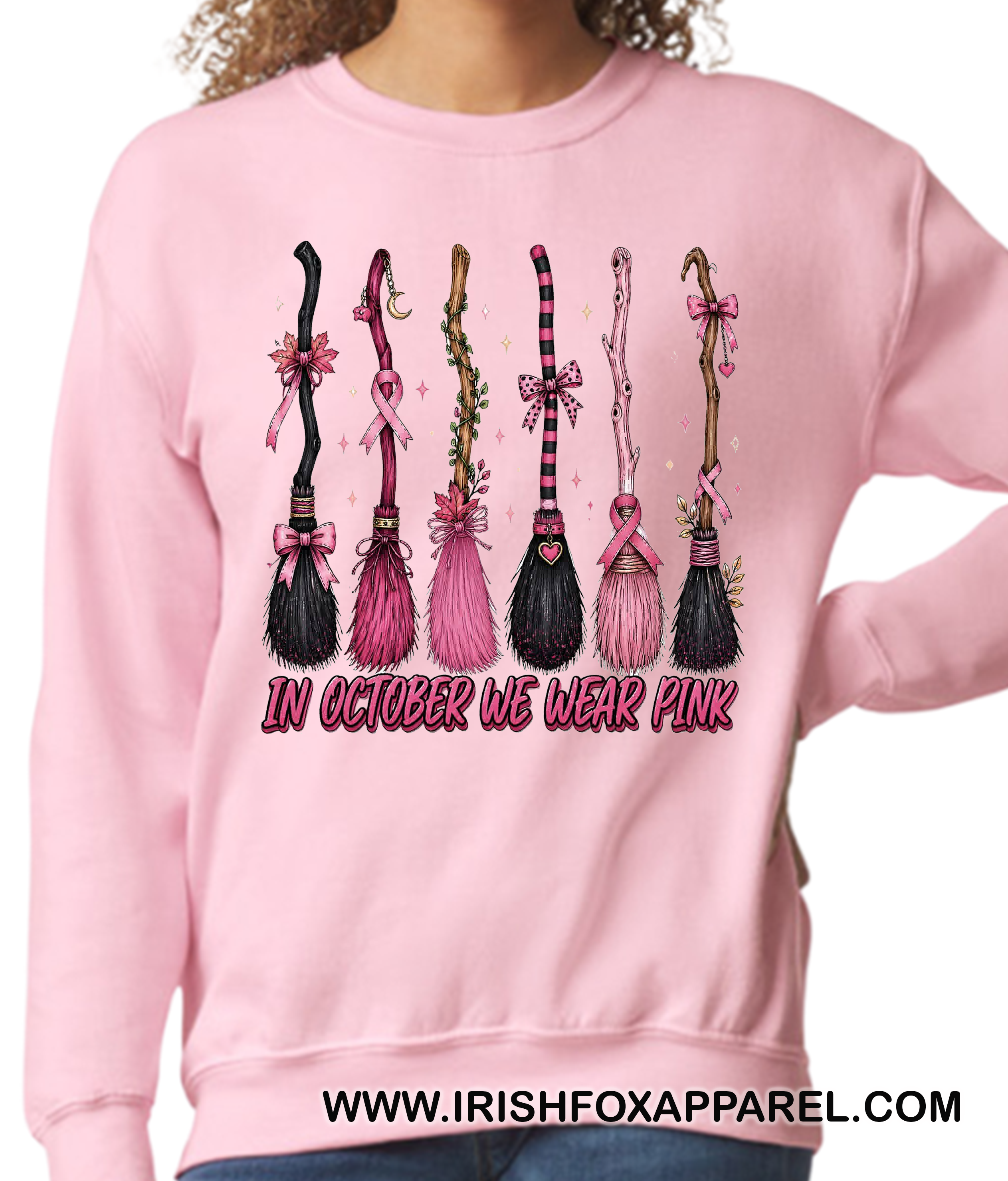 "In October we Wear Pink" Crew Neck Sweatshirts