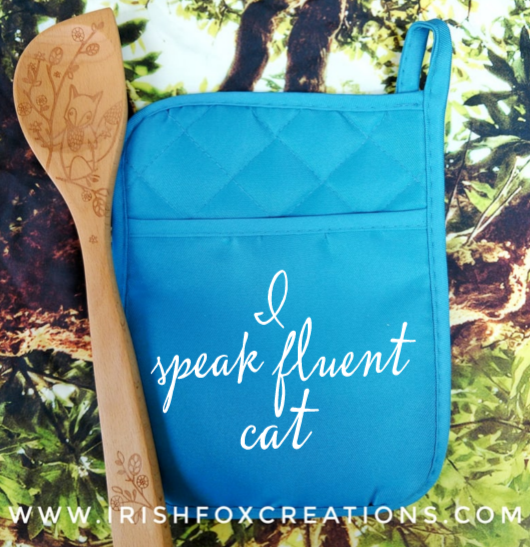 Thumbnail: "I speak fluent cat" Pot Holder
