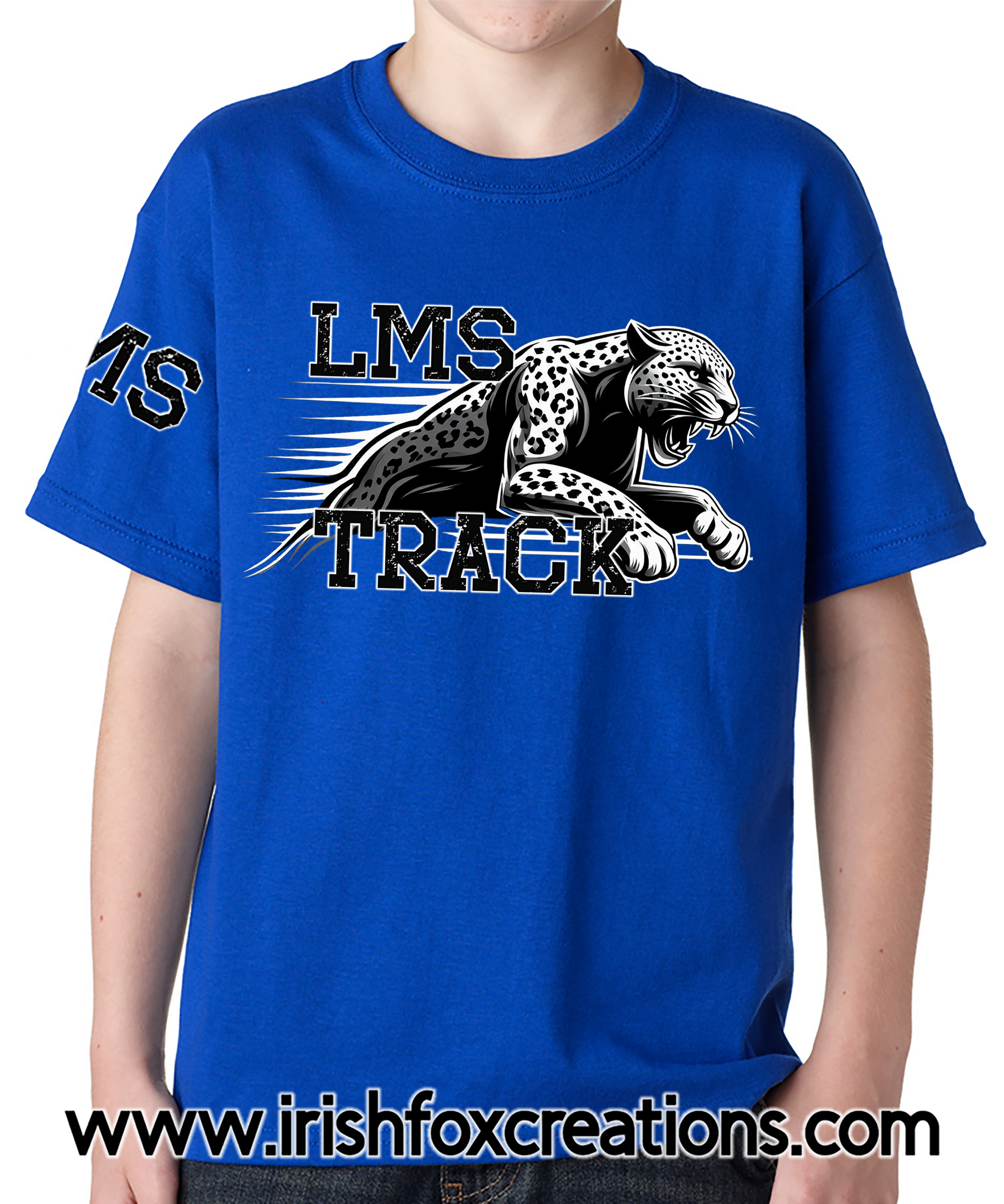 LMS Track Team -Design #1- T-Shirt w/ Design on Front