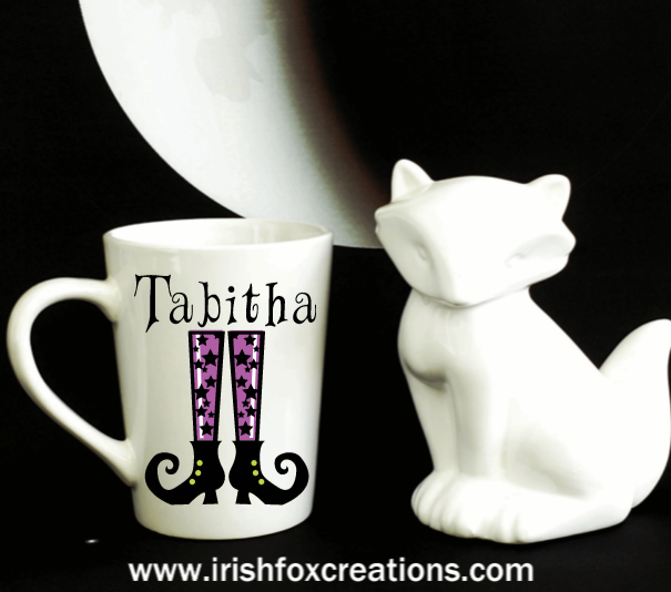 Thumbnail: Witch Legs Personalized Coffee Mugs