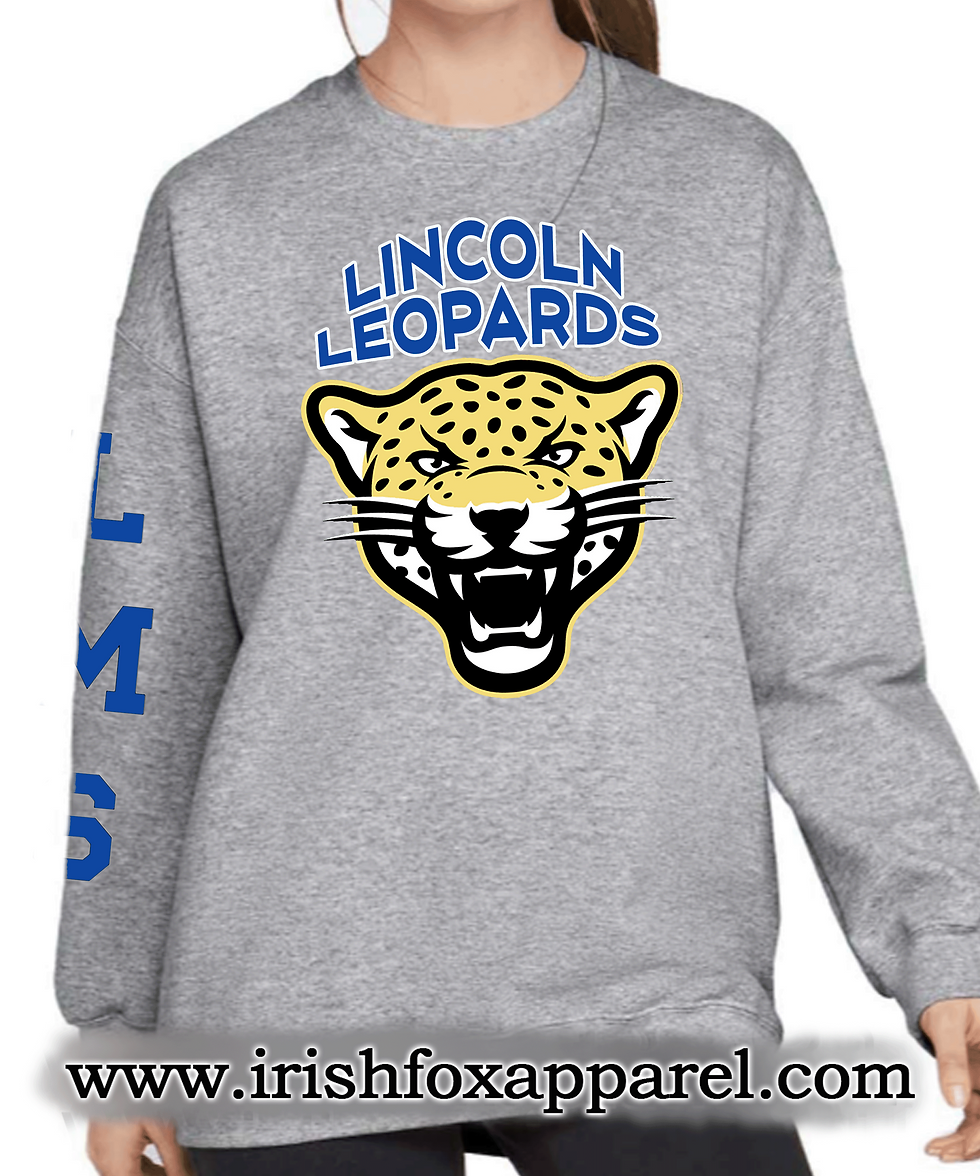 Thumbnail: "Lincoln Leopards"- Crew Neck Sweatshirts