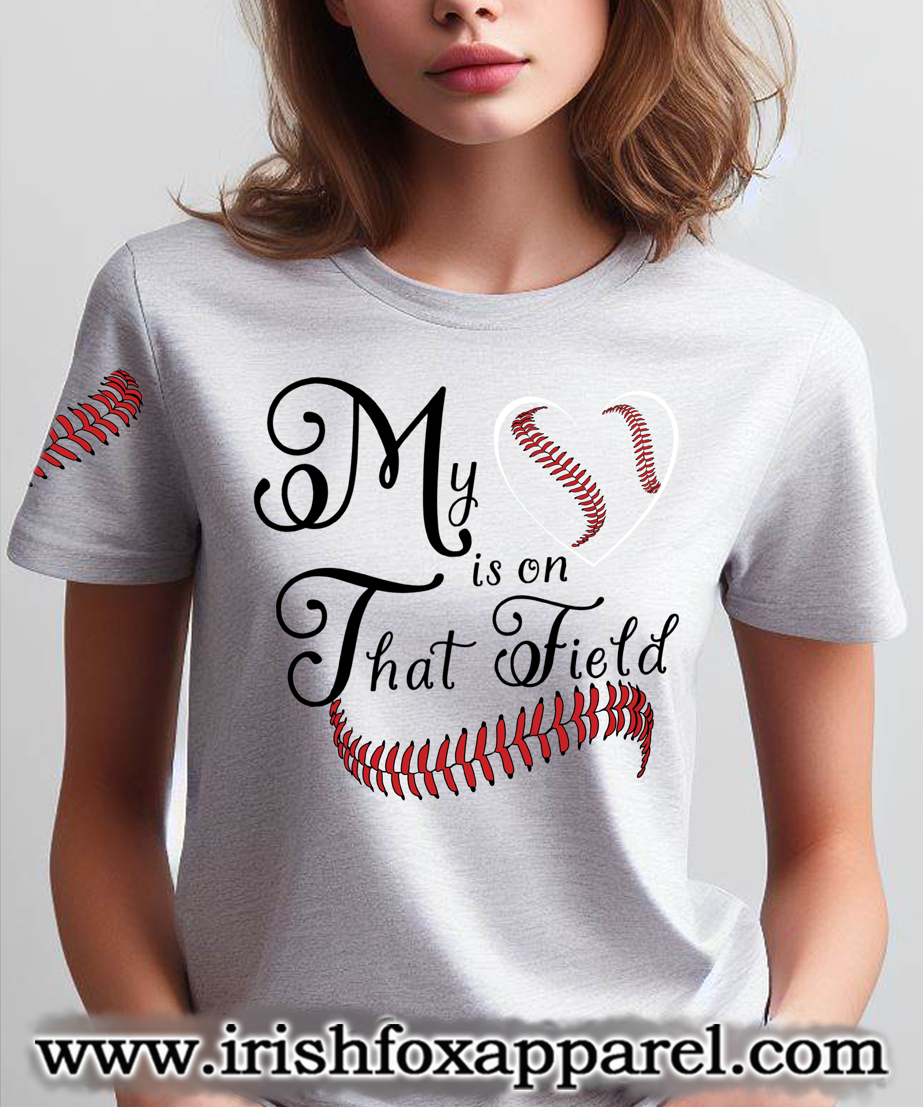 "My Heart is on that field"" T-Shirts, Tanks & Sweatshirts