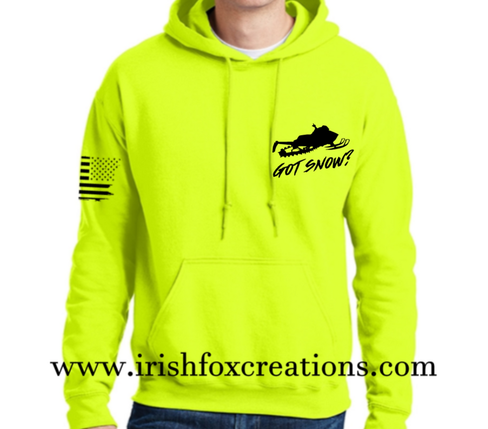 Thumbnail: "Got Snow?" High Viz Hooded Sweatshirts