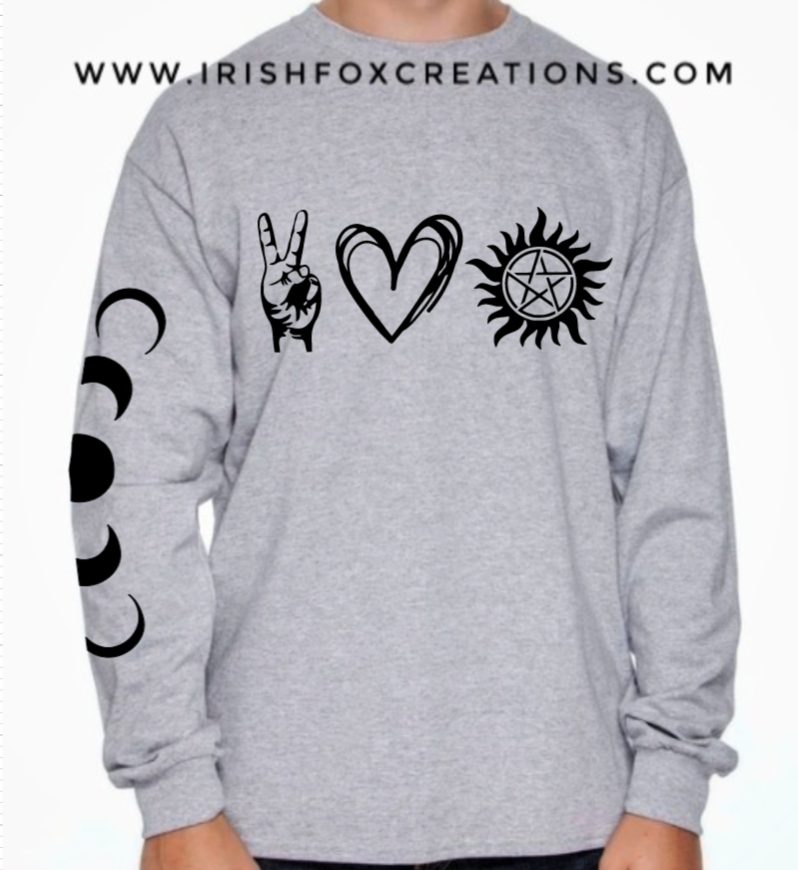 Thumbnail: Peace, Love, Supernatural T-Shirts, Tanks & Sweatshirts