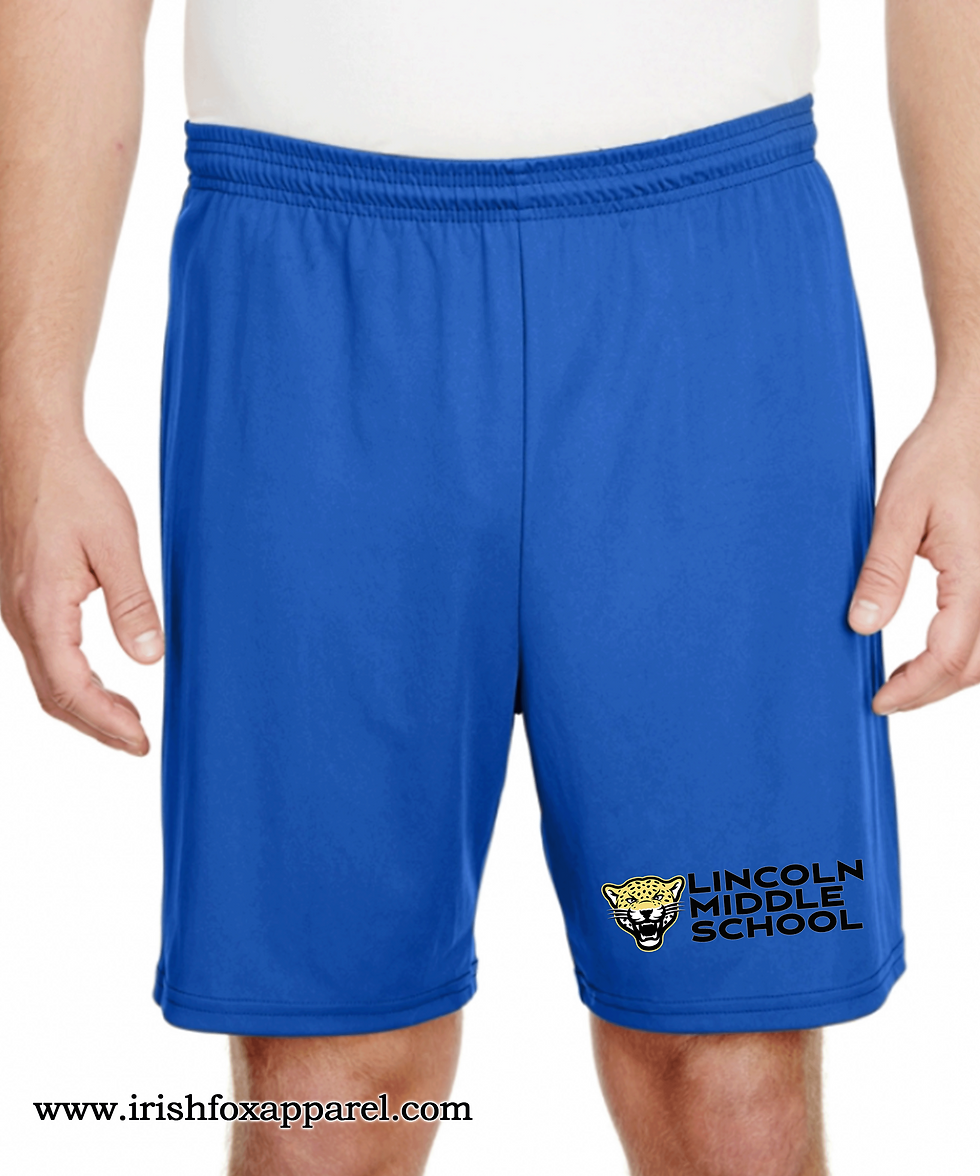 Thumbnail: "Lincoln Middle School" 7 Inch Cooling Performance Shorts (Design 5)