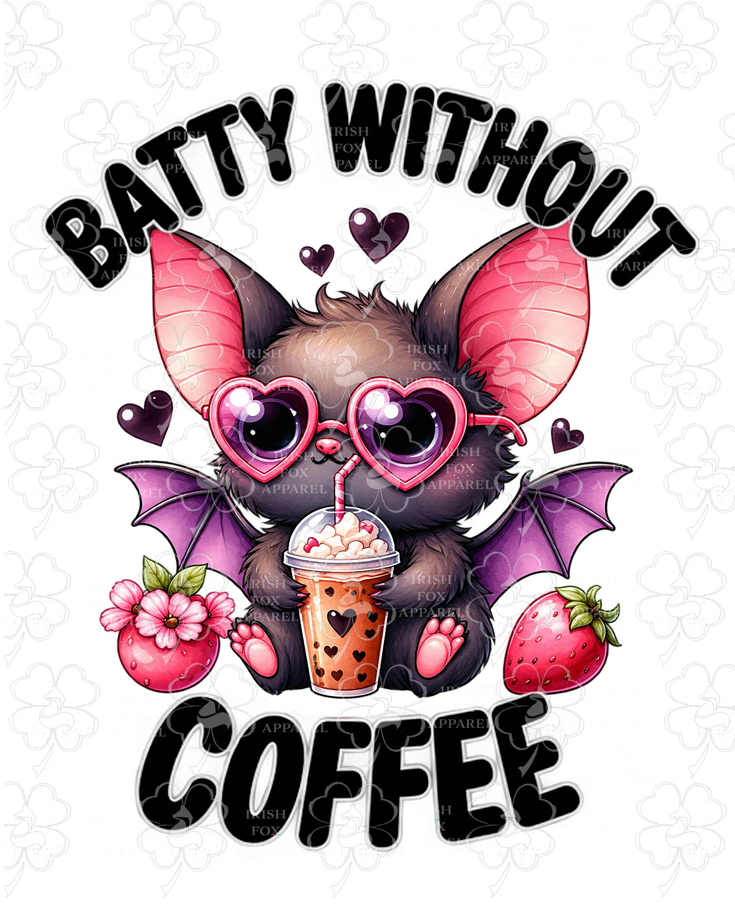 "Batty without Coffee" PNG File Digital Download