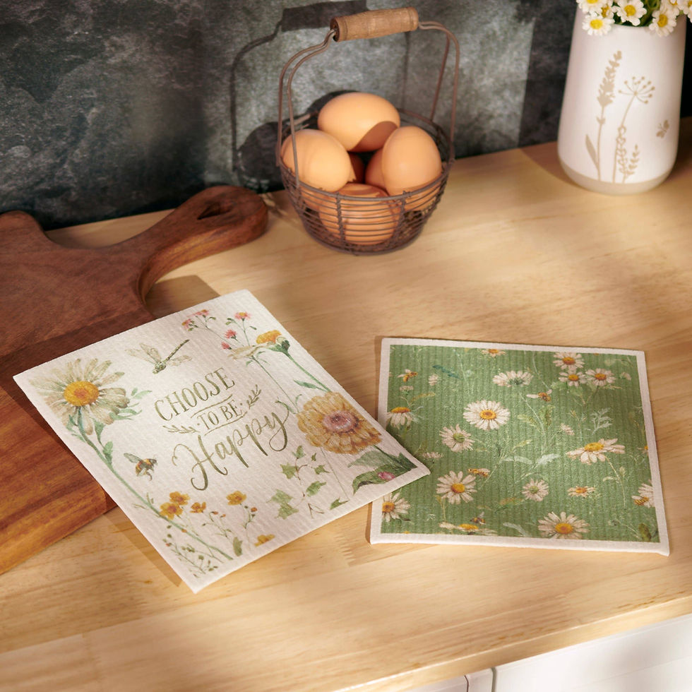 Thumbnail: Choose Happy Swedish Dishcloth Set
