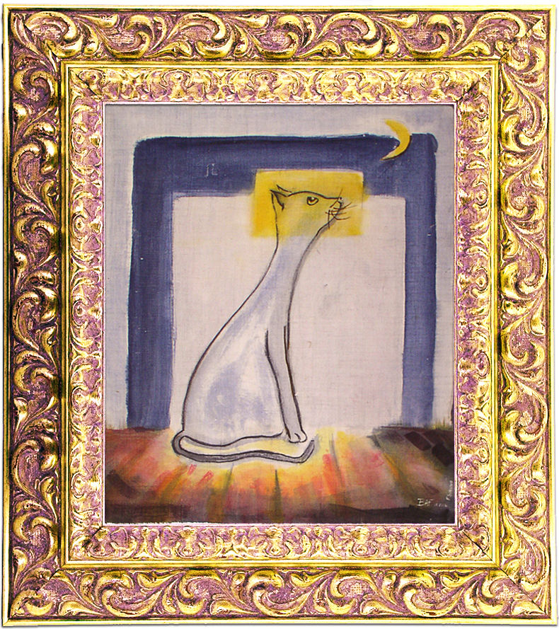 Miniature : Le chat et la lune