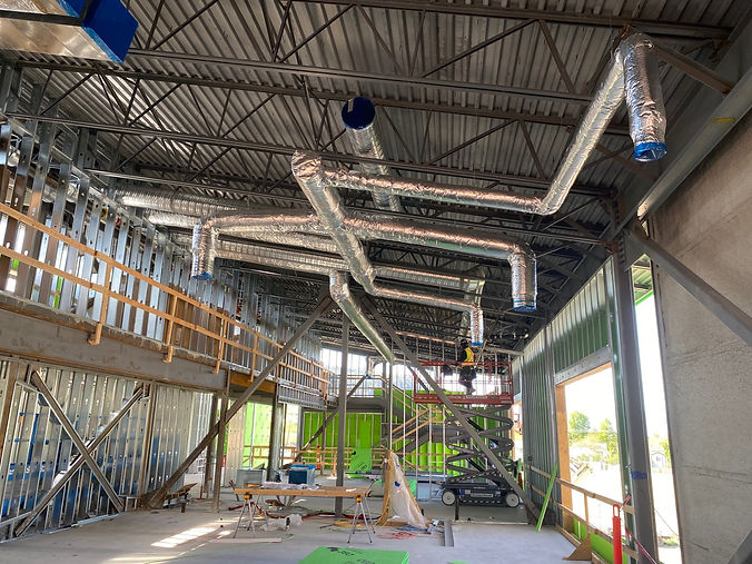 A commercial HVAC project in Kelowna shows commercial HVAC venting