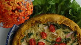 Quiche com massa de abóbora