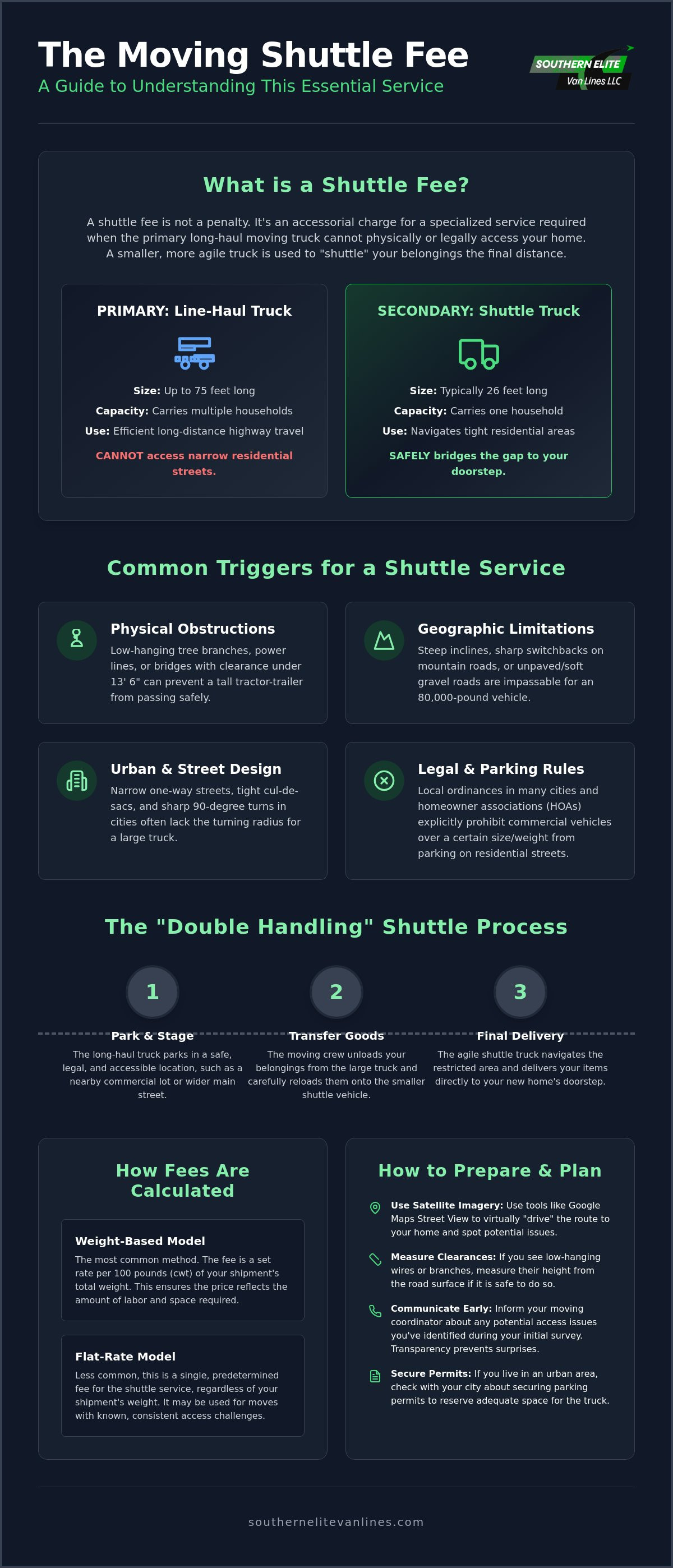 What is a shuttle fee in moving