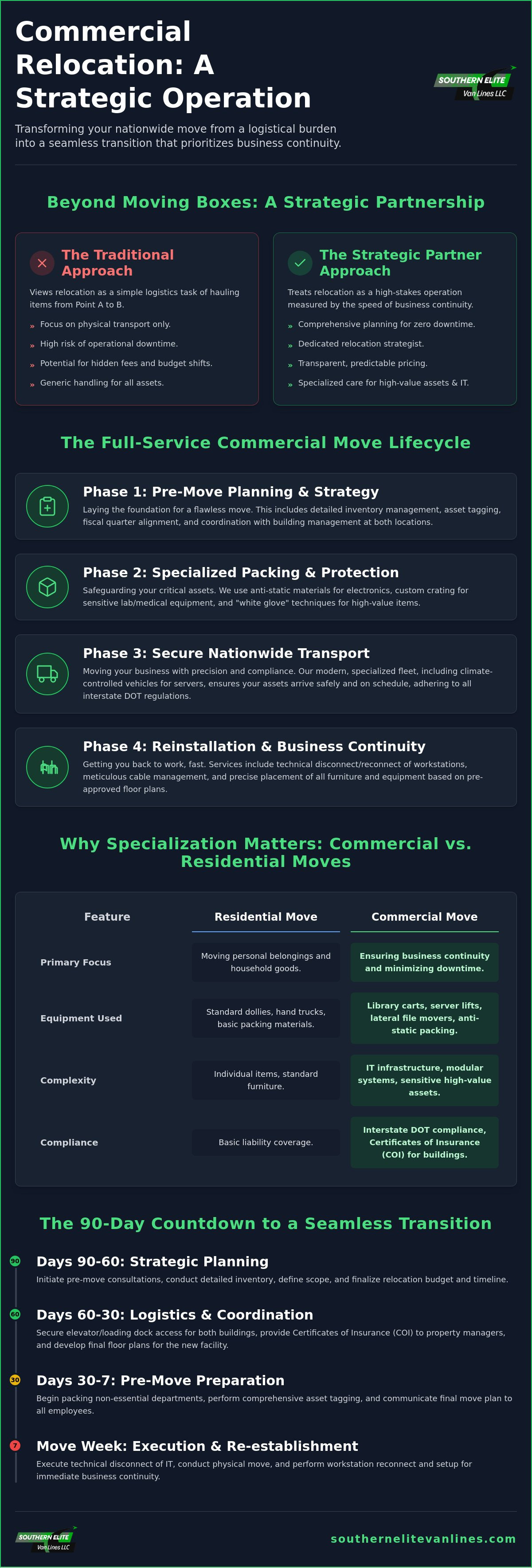 Commercial moving and storage services