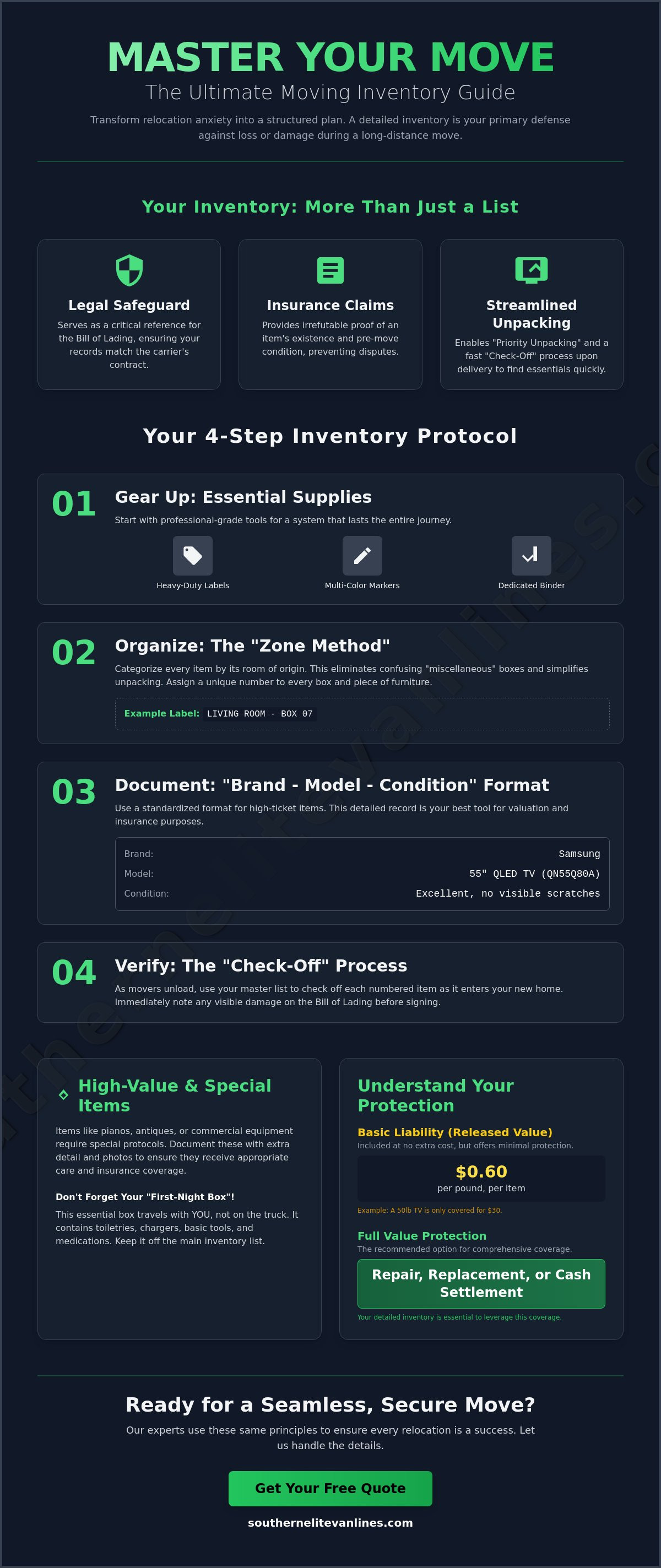 How to create a moving inventory list