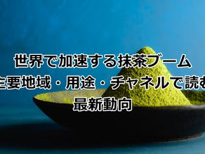 世界で加速する“抹茶ブーム”――主要地域・用途・チャネルで読む最新動向