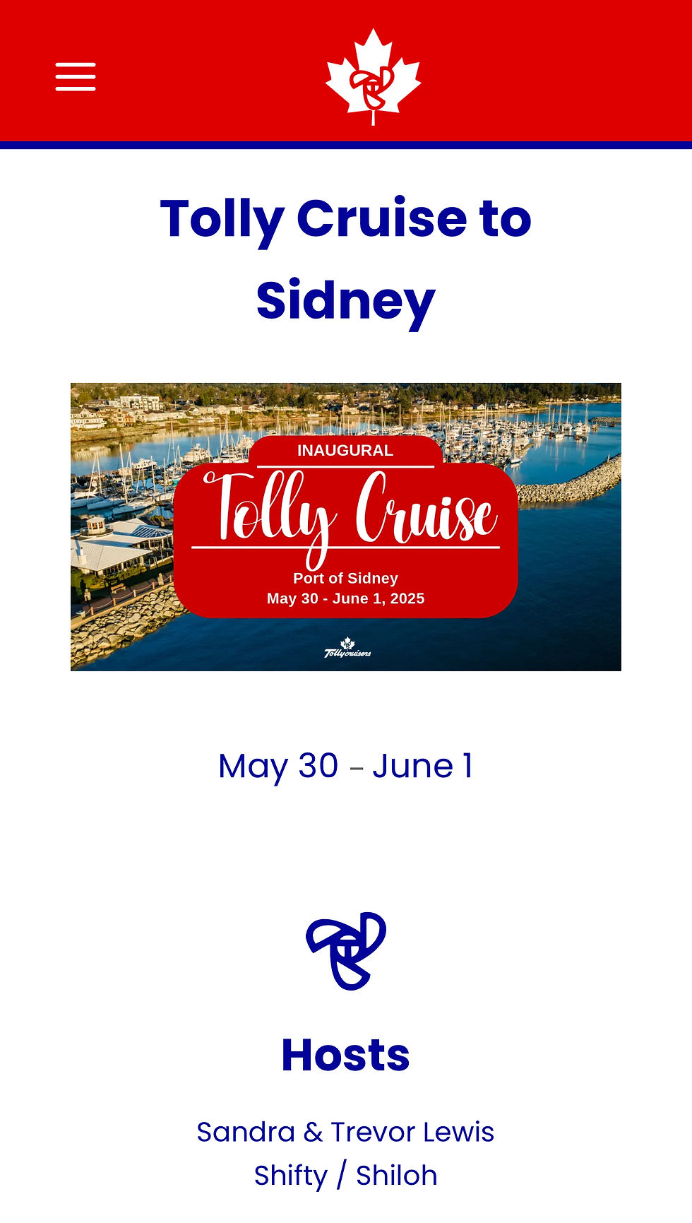 Tolly Cruise to Port of Sidney