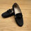 Thumbnail: Lot 400 - Ladies Cole Haan Black Suede Loafers