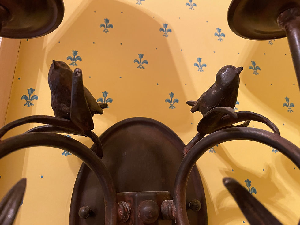 Thumbnail: Lot 64 - Metal Wall Sconces w/ Bird Motif X 4