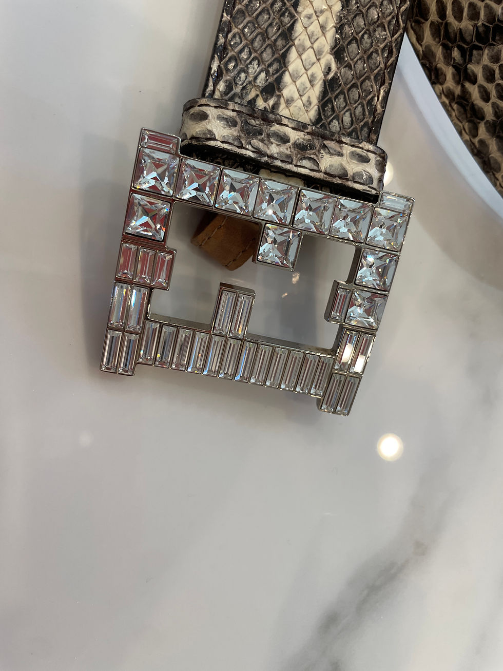 Thumbnail: Lot 90 - Ladies Fendi Belt & Rhinestone Belt (Retail $680)