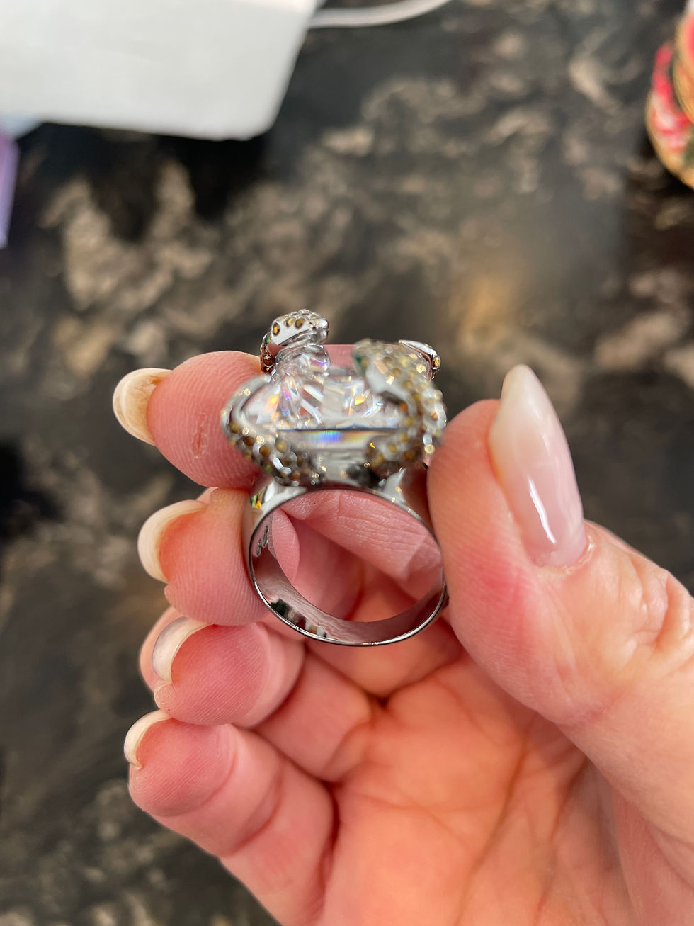 Thumbnail: Lot 72 - Swarovski Ring (Size 8.5) & Earrings
