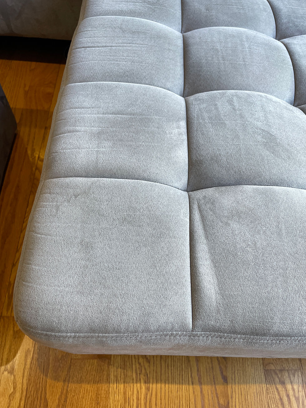 Thumbnail: Lot 56 - Grey Fabric Sectional & Ottoman