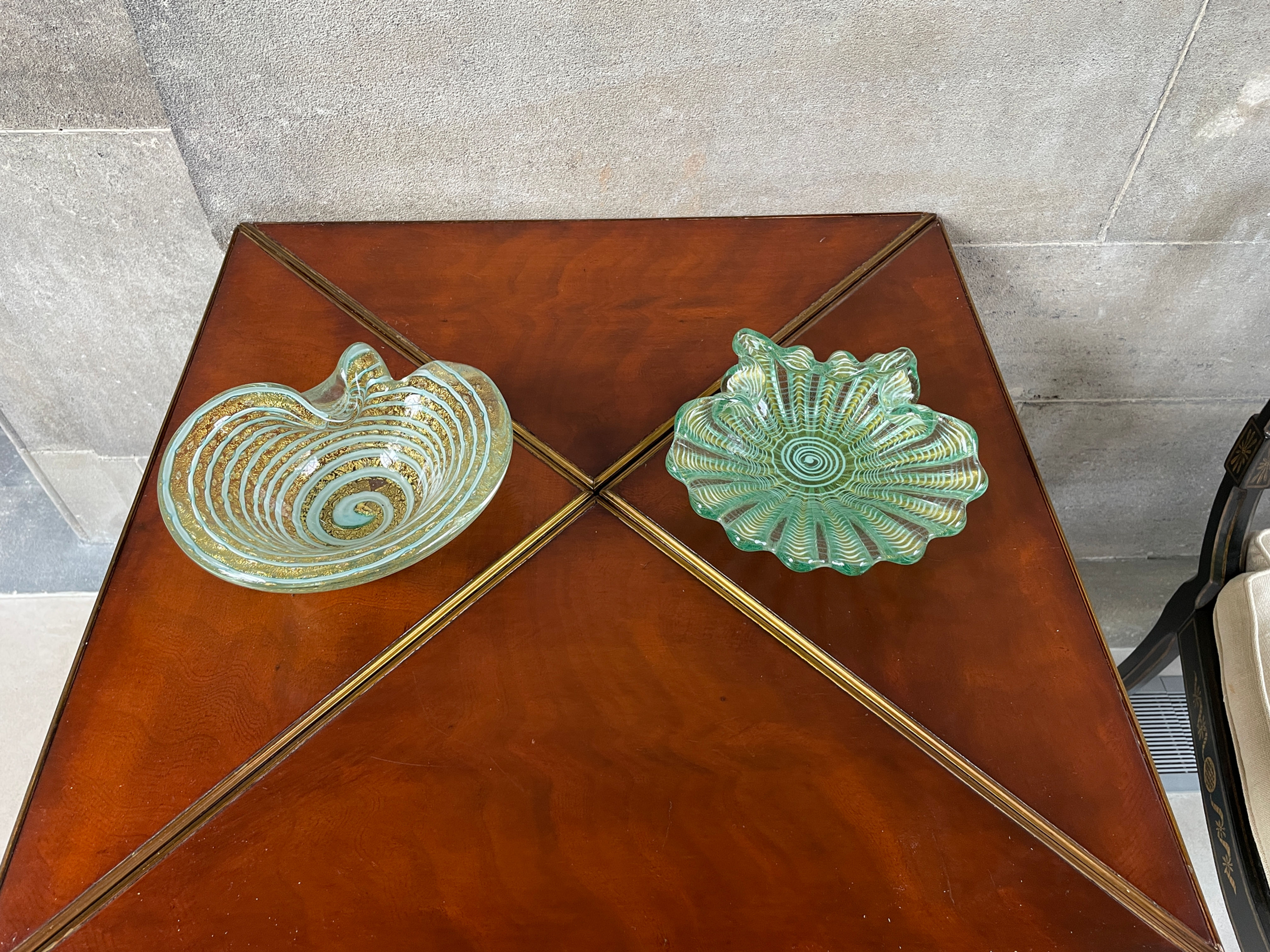 Lot 86 - Vintage MCM Murano-Style Glass Bowls (Pale Green)