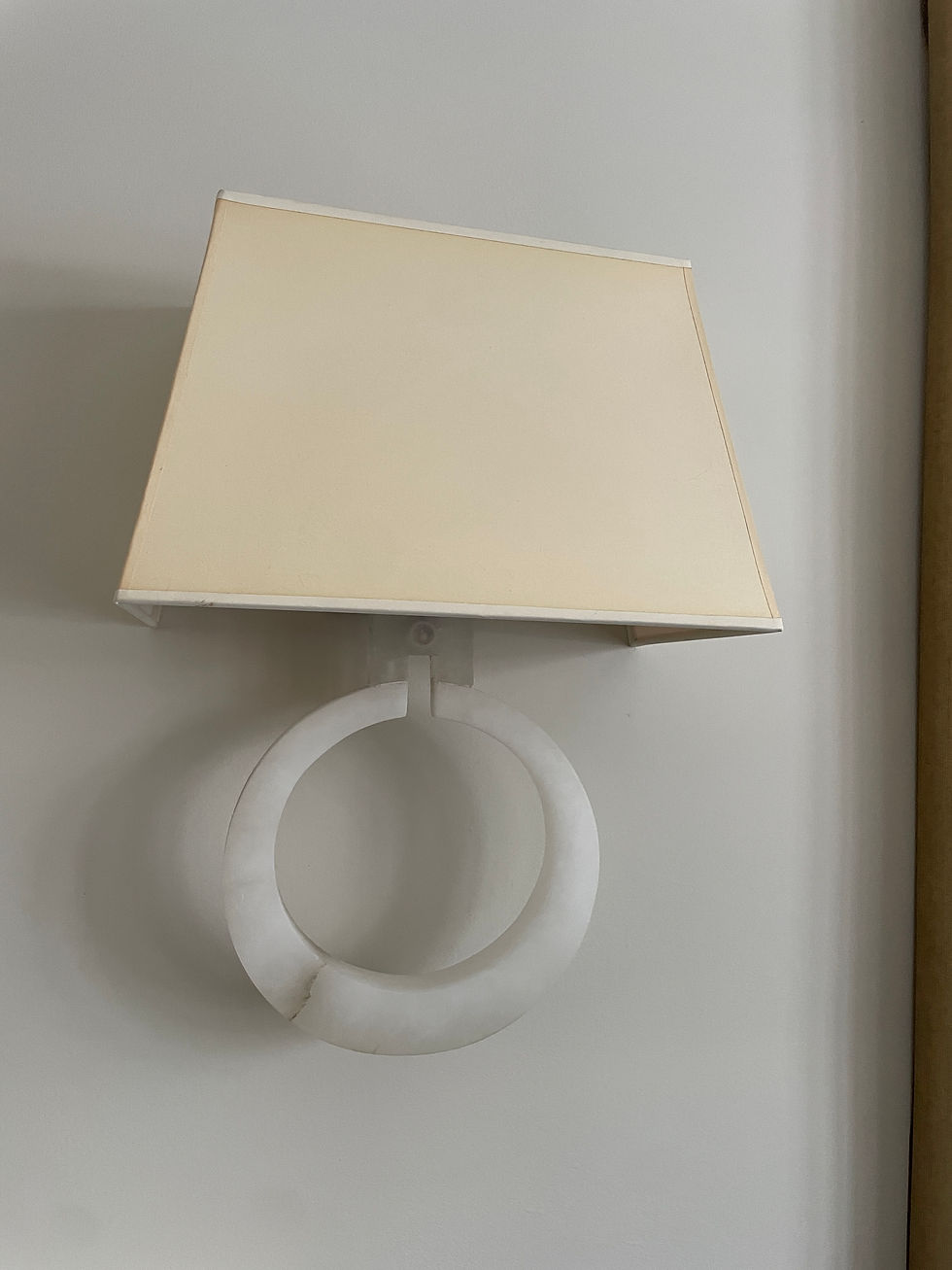Thumbnail: Lot 2 - Pair of Marble Sconces (Retail $2,000)