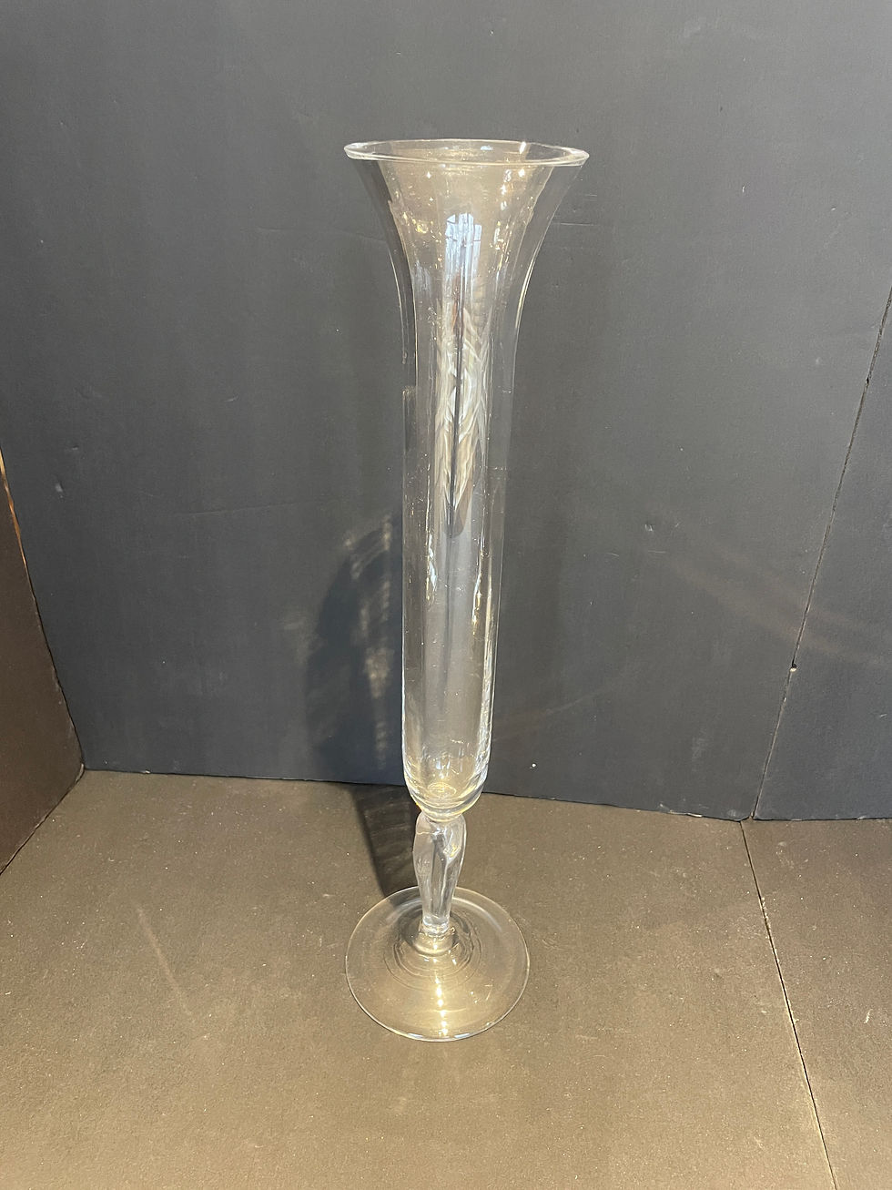 Thumbnail: Lot 52 - Pair of Hand-Blown Glass Lilies & Bud Vase